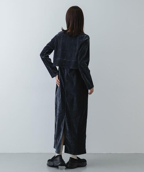 SENSE OF PLACE by URBAN RESEARCH（センスオブプレイスバイアーバンリサーチ）の「2Pベロアアンサンブルワンピース（ワンピース・レディース・アイボリー/ネイビー/ブラック・ONE/S）」の16枚目の写真