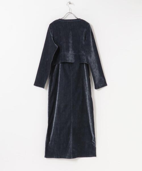 SENSE OF PLACE by URBAN RESEARCH（センスオブプレイスバイアーバンリサーチ）の「2Pベロアアンサンブルワンピース（ワンピース・レディース・アイボリー/ネイビー/ブラック・ONE/S）」の19枚目の写真