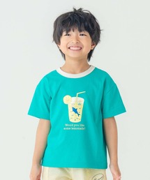 DILASH（ディラッシュ）の「【お揃い可◎・綿100％】爽やかレモネード×サメ君 グラフィックTシャツ（Tシャツ/カットソー）」