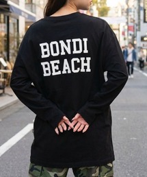 【RUSTY/ラスティー】レディース　バックプリント　胸ポケット　長袖　ロンT