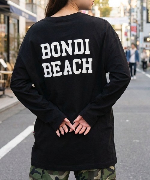RUSTY(ラスティ)の「【RUSTY/ラスティー】レディース バックプリント 胸ポケット 長袖 ロンT(Tシャツ/カットソー・レディース・ライトブルー/ブラック・MEDIUM)」の2枚目の写真