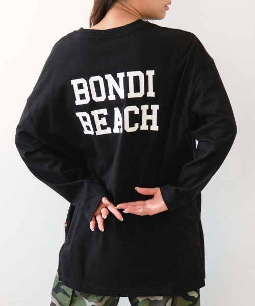RUSTY(ラスティ)の「【RUSTY/ラスティー】レディース バックプリント 胸ポケット 長袖 ロンT(Tシャツ/カットソー・レディース・ライトブルー/ブラック・MEDIUM)」の13枚目の写真