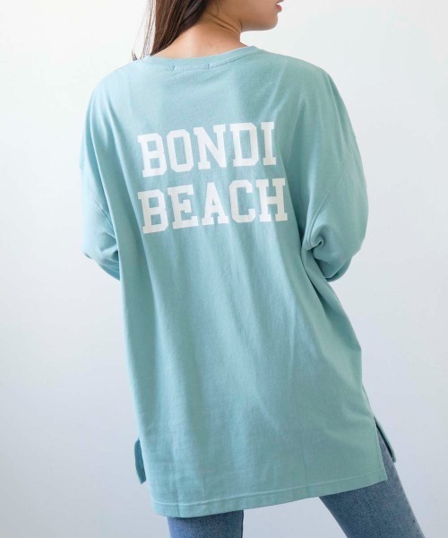 RUSTY(ラスティ)の「【RUSTY/ラスティー】レディース バックプリント 胸ポケット 長袖 ロンT(Tシャツ/カットソー・レディース・ライトブルー/ブラック・MEDIUM)」の6枚目の写真