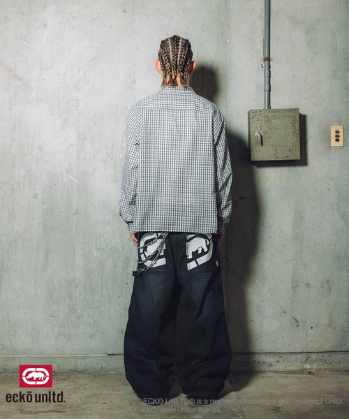 ecko unltd.(エコーアンリミテッド)の「ECKO UNLTD./別注ワンポイントワッシャーチェック長袖シャツ(シャツ/ブラウス・メンズ・ブラック/ライトブルー/ホワイト・S/M/L/XL)」の20枚目の写真