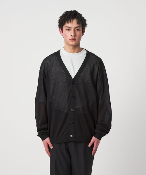 CITEN(シテン)の「<CITEN>ペーパーライクニットカーディガン(カーディガン/ボレロ・メンズ・ライトグレー/ネイビー/ブラック・L/M)」の10枚目の写真