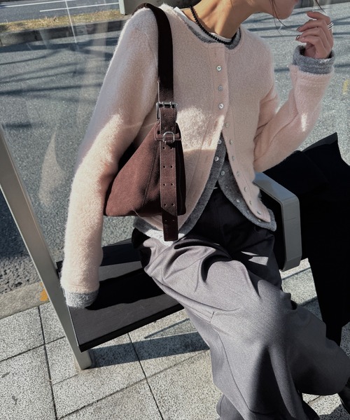 nananamoe(ナナナモエ)の「shell button layered knit cardigan(ニット/セーター・レディース・ピンク/ブラウン/ベージュ・FREE)」の18枚目の写真