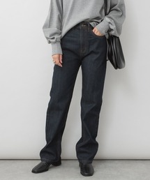 M-4L ストレートデニムパンツ