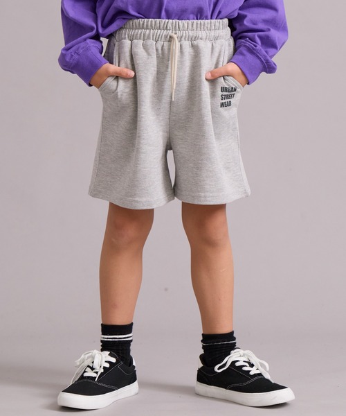 PAIRMANON STREET(ペアマノンストリート)の「裏毛 シンプル カラバリ ストリートショートパンツ【PAIRMANON STREET】(スウェットパンツ・キッズ・レッド/ブラウン/グリーン/イエロー/パープル/グレー/ブラック・110/120/130/140/150/160/90/100)」の3枚目の写真