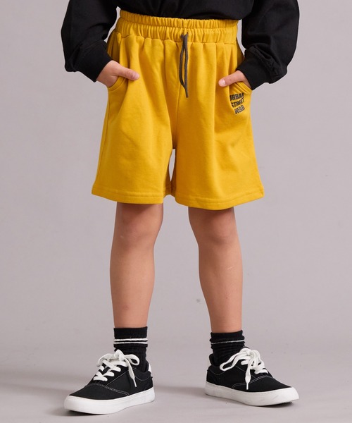 PAIRMANON STREET(ペアマノンストリート)の「裏毛 シンプル カラバリ ストリートショートパンツ【PAIRMANON STREET】(スウェットパンツ・キッズ・レッド/ブラウン/グリーン/イエロー/パープル/グレー/ブラック・110/120/130/140/150/160/90/100)」の6枚目の写真
