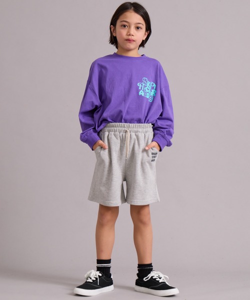 PAIRMANON STREET(ペアマノンストリート)の「裏毛 シンプル カラバリ ストリートショートパンツ【PAIRMANON STREET】(スウェットパンツ・キッズ・レッド/ブラウン/グリーン/イエロー/パープル/グレー/ブラック・110/120/130/140/150/160/90/100)」の10枚目の写真