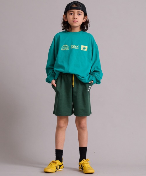 PAIRMANON STREET(ペアマノンストリート)の「裏毛 シンプル カラバリ ストリートショートパンツ【PAIRMANON STREET】(スウェットパンツ・キッズ・レッド/ブラウン/グリーン/イエロー/パープル/グレー/ブラック・110/120/130/140/150/160/90/100)」の16枚目の写真