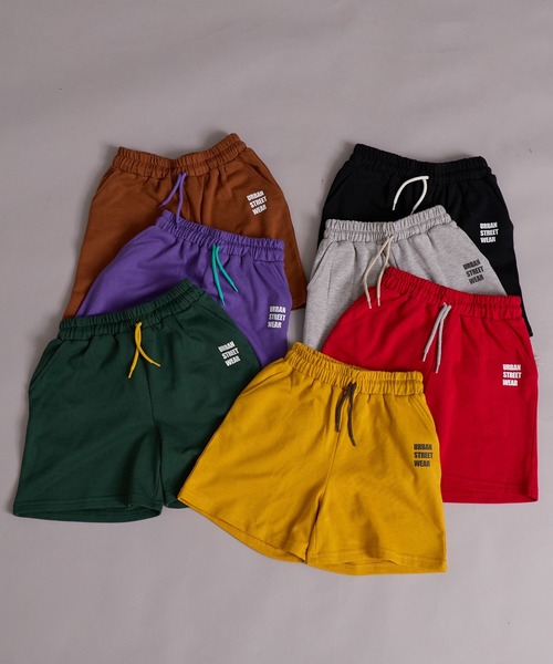 PAIRMANON STREET(ペアマノンストリート)の「裏毛 シンプル カラバリ ストリートショートパンツ【PAIRMANON STREET】(スウェットパンツ・キッズ・レッド/ブラウン/グリーン/イエロー/パープル/グレー/ブラック・110/120/130/140/150/160/90/100)」の17枚目の写真