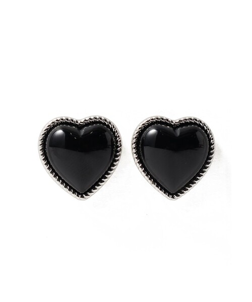 BEAMS HEART(ビームスハート)の「ぷっくり ハートピアス(ピアス(両耳用)・レディース・ブラック/ピンク/ホワイト系その他5・ONE SIZE)」の1枚目の写真