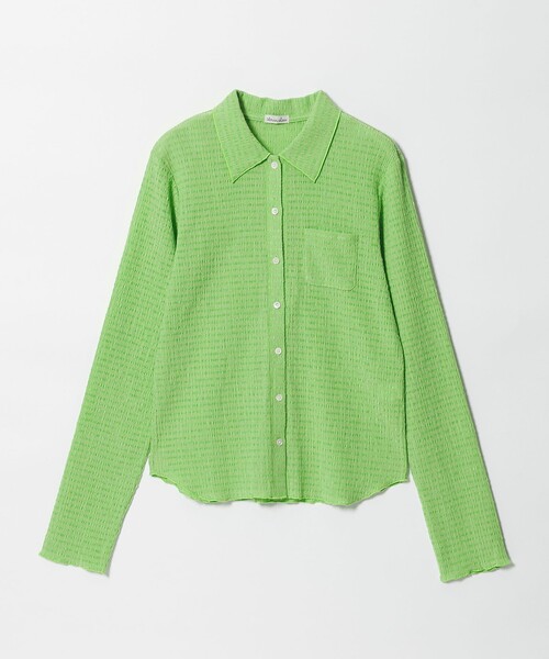 Steven Alan（スティーブンアラン）の「＜Steven Alan＞クレープ シャツ カーディガン（カーディガン/ボレロ・レディース・ケリーグリーン/ネイビー/オフホワイト・FREE）」の10枚目の写真