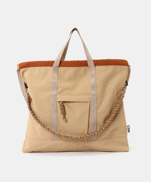 JOINT WORKS（ジョイントワークス）の「CONTROL FREAK/コントロール フリーク　ナイロン3WAYスクエアトート（トートバッグ・レディース・ベージュ/グリーン/ブラック・FREE）」の2枚目の写真