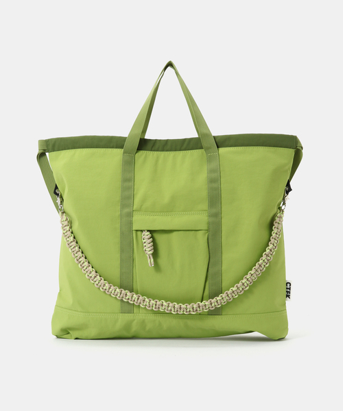 JOINT WORKS（ジョイントワークス）の「CONTROL FREAK/コントロール フリーク　ナイロン3WAYスクエアトート（トートバッグ・レディース・ベージュ/グリーン/ブラック・FREE）」の3枚目の写真