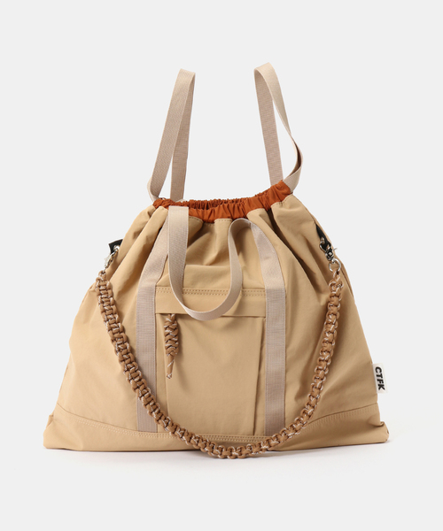 JOINT WORKS（ジョイントワークス）の「CONTROL FREAK/コントロール フリーク　ナイロン3WAYスクエアトート（トートバッグ・レディース・ベージュ/グリーン/ブラック・FREE）」の15枚目の写真