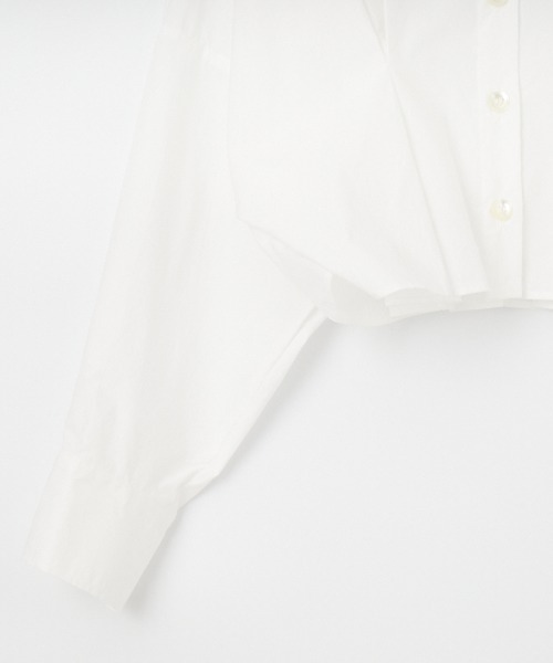 mizuiroind（ミズイロインド）の「[mizuiro ind/ミズイロインド] コクーンショートシャツ（シャツ/ブラウス・レディース・ブラック/オフホワイト・F）」の7枚目の写真