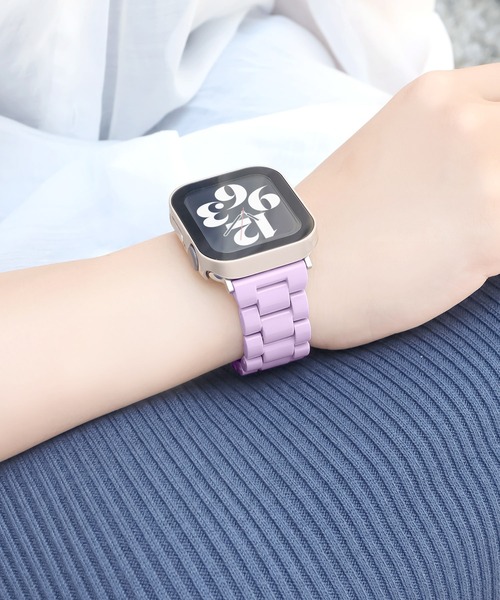 Urban Coral(アーバンコーラル)の「Apple Watch Band / アップルウォッチ カラーレジンバンド / Urban Coral(デジタル腕時計・レディース・ブラック/ライトブルー/ホワイト/グリーン系その他/ラベンダー・40mm)」の7枚目の写真