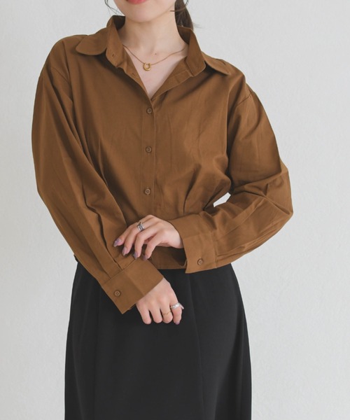 MISCH MASCH(ミッシュマッシュ)の「2026春夏新作 WEB限定 きれいめショートシャツ(シャツ/ブラウス・レディース・ベージュ/ブラウン/ホワイト・フリ-)」の22枚目の写真