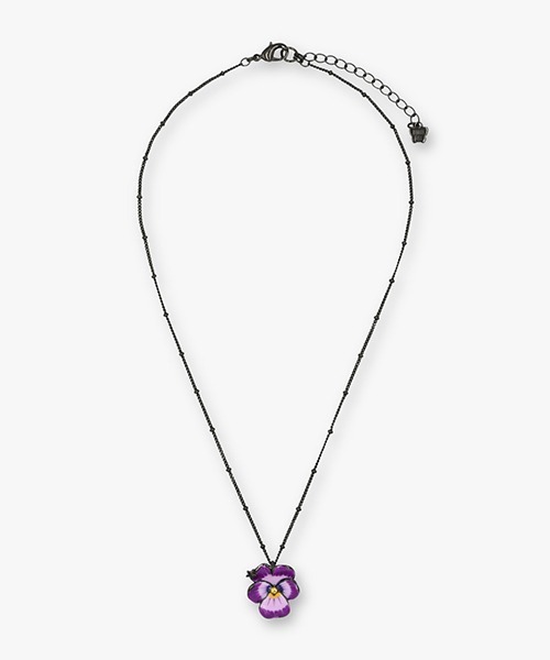 ANNA SUI(アナスイ)の「ビオラモチーフ ネックレス(ネックレス・レディース・パープル・FREE)」の3枚目の写真