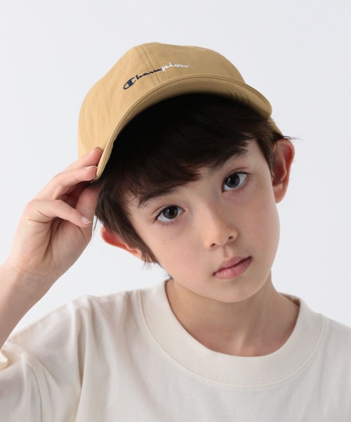 Champion（チャンピオン）の「【Champion(チャンピオン）】別注ナイロンタフタCAP(KIDS)（キャップ・キッズ・ミント/ベージュ/チャコール・FREE）」の4枚目の写真