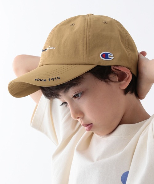 Champion（チャンピオン）の「【Champion(チャンピオン）】別注ナイロンタフタCAP(KIDS)（キャップ・キッズ・ミント/ベージュ/チャコール・FREE）」の5枚目の写真