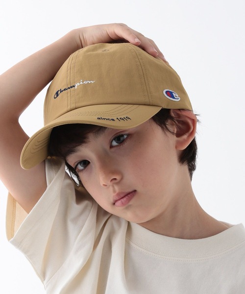 Champion（チャンピオン）の「【Champion(チャンピオン）】別注ナイロンタフタCAP(KIDS)（キャップ・キッズ・ミント/ベージュ/チャコール・FREE）」の6枚目の写真
