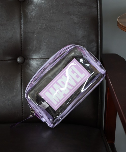 MARVEL（マーベル）の「MARVEL マーベル クリアポーチ（ポーチ・メンズ・レッド/ピンク/パープル・FREE）」の2枚目の写真