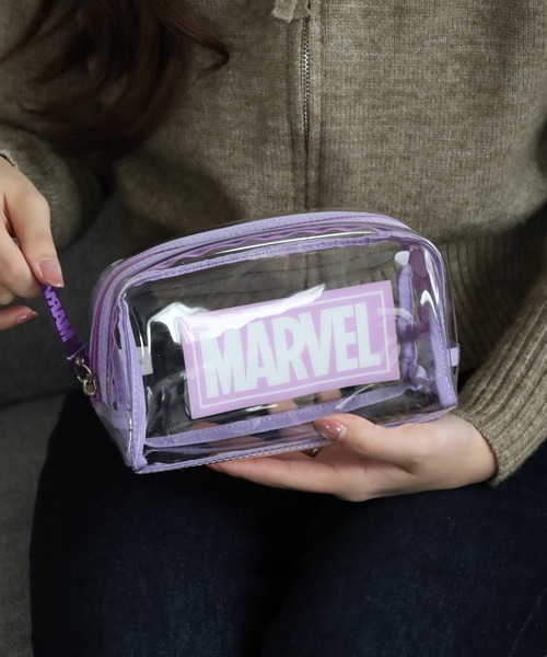 MARVEL（マーベル）の「MARVEL マーベル クリアポーチ（ポーチ・メンズ・レッド/ピンク/パープル・FREE）」の6枚目の写真