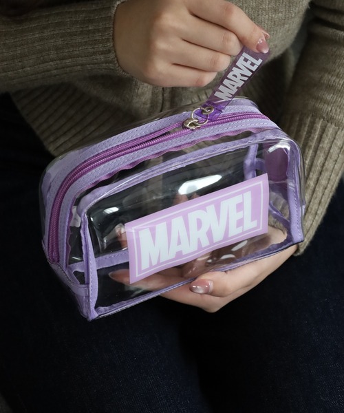 MARVEL（マーベル）の「MARVEL マーベル クリアポーチ（ポーチ・メンズ・レッド/ピンク/パープル・FREE）」の5枚目の写真
