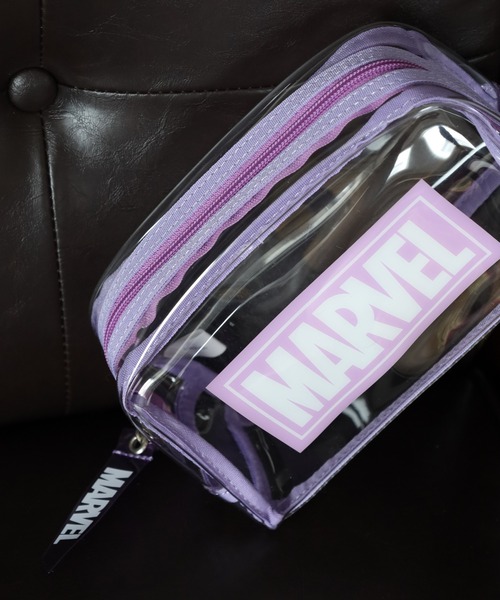 MARVEL（マーベル）の「MARVEL マーベル クリアポーチ（ポーチ・メンズ・レッド/ピンク/パープル・FREE）」の4枚目の写真