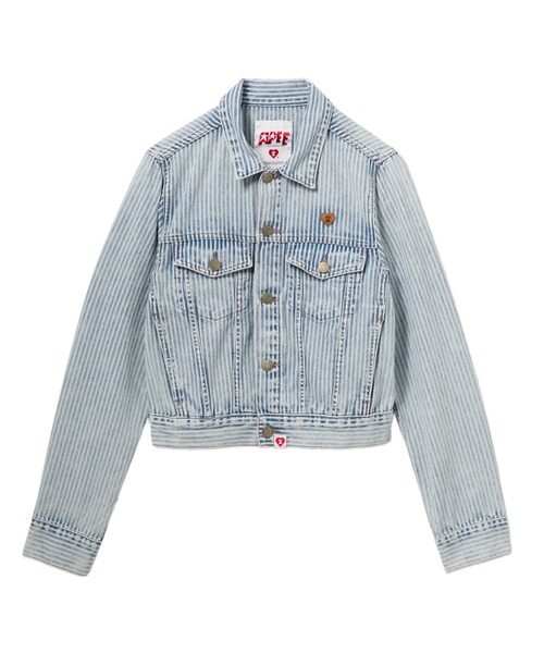 INDIGO STRIPE DENIM JACKET