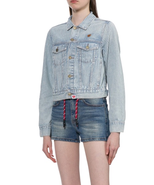 INDIGO STRIPE DENIM JACKET（デニムジャケット）｜APEE BY A BATHING