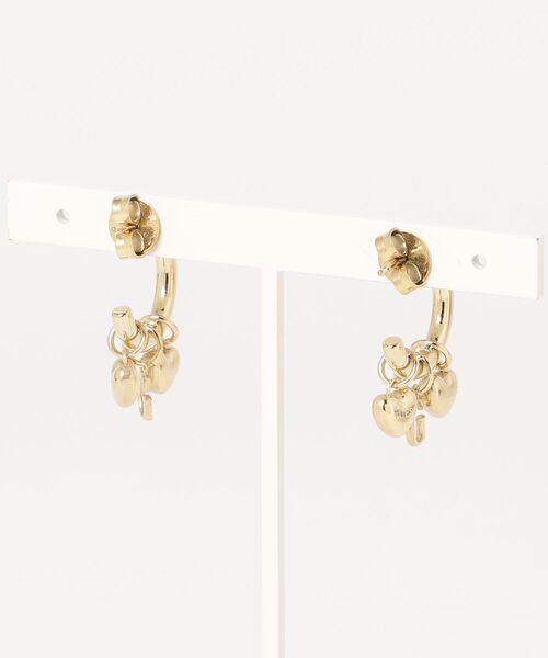 Guess（ゲス）の「G TALISMAN 22MM G Multi Charm Hoops アクセサリー ピアス（ピアス（両耳用）・レディース・シルバー/ゴールド・ONE SIZE）」の3枚目の写真