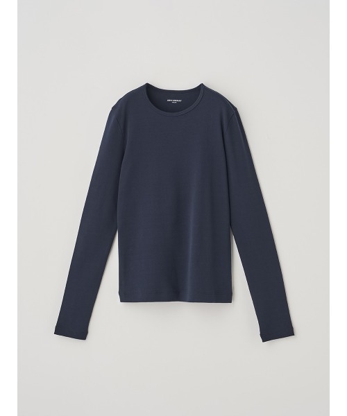 JOHN SMEDLEY(ジョンスメドレー)の「スビンコットン 長袖スリムTシャツ(Tシャツ/カットソー・レディース・ネイビー・1)」の1枚目の写真
