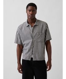 GAP | コットンリネン リラックスフィット ストレートヘムシャツ(シャツ/ブラウス)