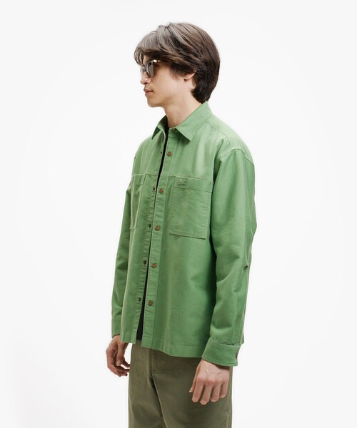 LACOSTE(ラコステ)の「コードレーンシャツジャケット(シャツ/ブラウス・メンズ・ライトグリーン/オフホワイト/ダークアッシュ・41/40/39/38)」の4枚目の写真