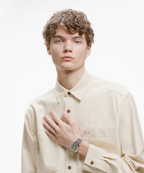 LACOSTE(ラコステ)の「コードレーンシャツジャケット(シャツ/ブラウス・メンズ・ライトグリーン/オフホワイト/ダークアッシュ・41/40/39/38)」の13枚目の写真