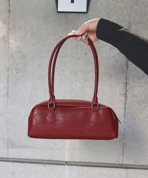tinkerend(ティンカーエンド)の「Square Studded Bag / スクエアスタッズバッグ(ハンドバッグ・レディース・レッド/ブラック・FREE)」の5枚目の写真