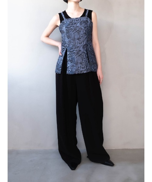 sahara(サハラ)の「【PRE ORDER】Jacquard Slit Bustier(その他トップス・レディース・ブルー/グレー/ブラウン・FREE)」の8枚目の写真