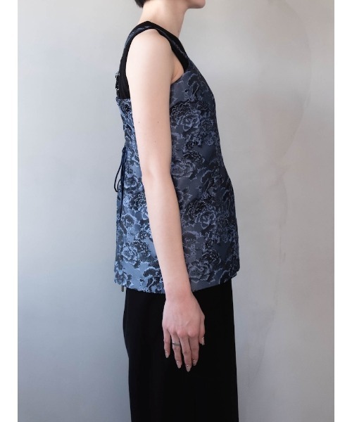 sahara(サハラ)の「【PRE ORDER】Jacquard Slit Bustier(その他トップス・レディース・ブルー/グレー/ブラウン・FREE)」の11枚目の写真