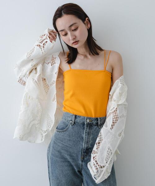 SENSE OF PLACE by URBAN RESEARCH(センスオブプレイスバイアーバンリサーチ)の「ダブルストラップカップツキキャミソール(キャミソール・レディース・ブラック/モカ/ピンク/ホワイト/オレンジ・ONE)」の9枚目の写真