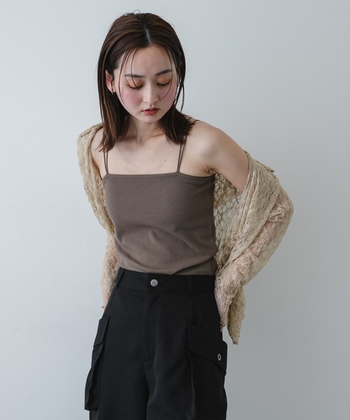 SENSE OF PLACE by URBAN RESEARCH（センスオブプレイスバイアーバンリサーチ）の「ダブルストラップカップツキキャミソール（キャミソール・レディース・ブラック/モカ/ピンク/ホワイト・ONE）」の20枚目の写真