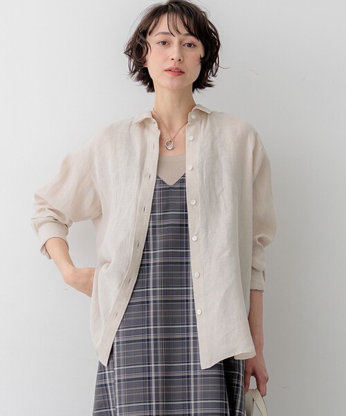 セール】LIBECOリネン ベーシック シャツ（シャツ/ブラウス）｜23区 L