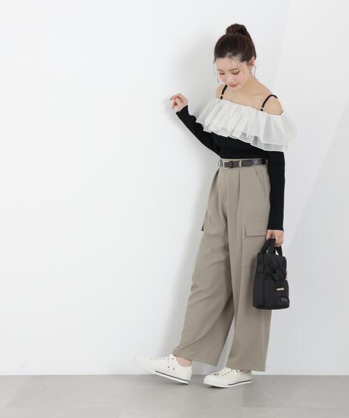 a/mie（アミー）の「＜ａ＞フリルリブニット / 1216179302（ニット/セーター・レディース・ブラック/ブルー/ホワイト系その他・FREE）」の7枚目の写真