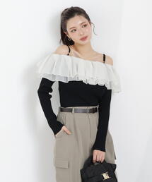 a/mie | ＜ａ＞フリルリブニット / 1216179302(ニット/セーター)