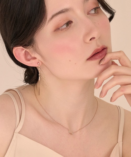 Phoebe（フィービィー）の「【金属アレルギー対応】エターナルクレセントネックレス（ネックレス・レディース・シャンパン・FREE）」の3枚目の写真