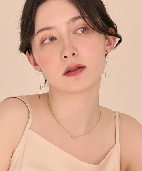 Phoebe（フィービィー）の「【金属アレルギー対応】エターナルクレセントネックレス（ネックレス・レディース・シャンパン・FREE）」の4枚目の写真