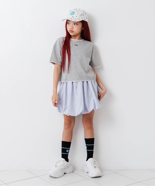 algy（アルジー）の「レースディティールT（Tシャツ/カットソー・キッズ・ブラック/オフホワイト/グレー・150/140/130/120/160）」の6枚目の写真